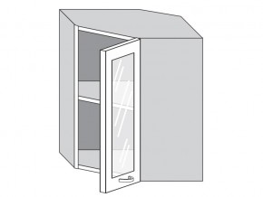 1.60.3у Шкаф настенный (h=720) угловой на 600мм со стекл. дверцей в Гремячинске - gremyachinsk.magazin-mebel74.ru | фото