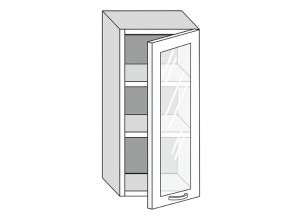 19.40.3 Шкаф настенный (h=913) на 400мм с 1-ой стекл. дверцей в Гремячинске - gremyachinsk.magazin-mebel74.ru | фото