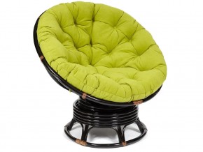 Кресло-качалка Papasan w 23/01 B с подушкой Antique brown, флок Олива в Гремячинске - gremyachinsk.magazin-mebel74.ru | фото