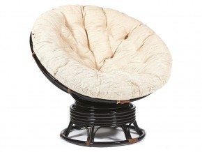 Кресло-качалка Papasan w 23/01 B с подушкой Antique brown, ткань Старт в Гремячинске - gremyachinsk.magazin-mebel74.ru | фото