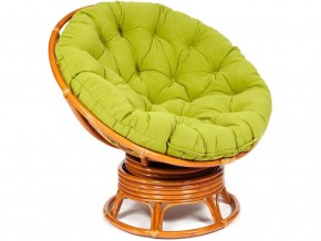 Кресло-качалка Papasan w 23/01 B с подушкой Cognac, флок Олива в Гремячинске - gremyachinsk.magazin-mebel74.ru | фото