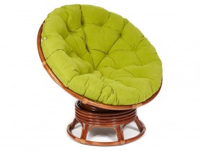 Кресло-качалка Papasan w 23/01 B с подушкой Pecan, флок Олива в Гремячинске - gremyachinsk.magazin-mebel74.ru | фото