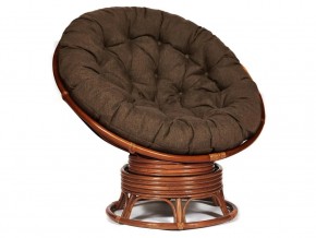 Кресло-качалка Papasan w 23/01 B с подушкой Pecan, ткань Коричневый в Гремячинске - gremyachinsk.magazin-mebel74.ru | фото