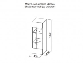 Шкаф навесной (со стеклом) в Гремячинске - gremyachinsk.magazin-mebel74.ru | фото