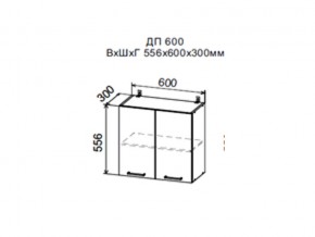 Шкаф верхний ДП600мм с 2-мя дверками в Гремячинске - gremyachinsk.magazin-mebel74.ru | фото